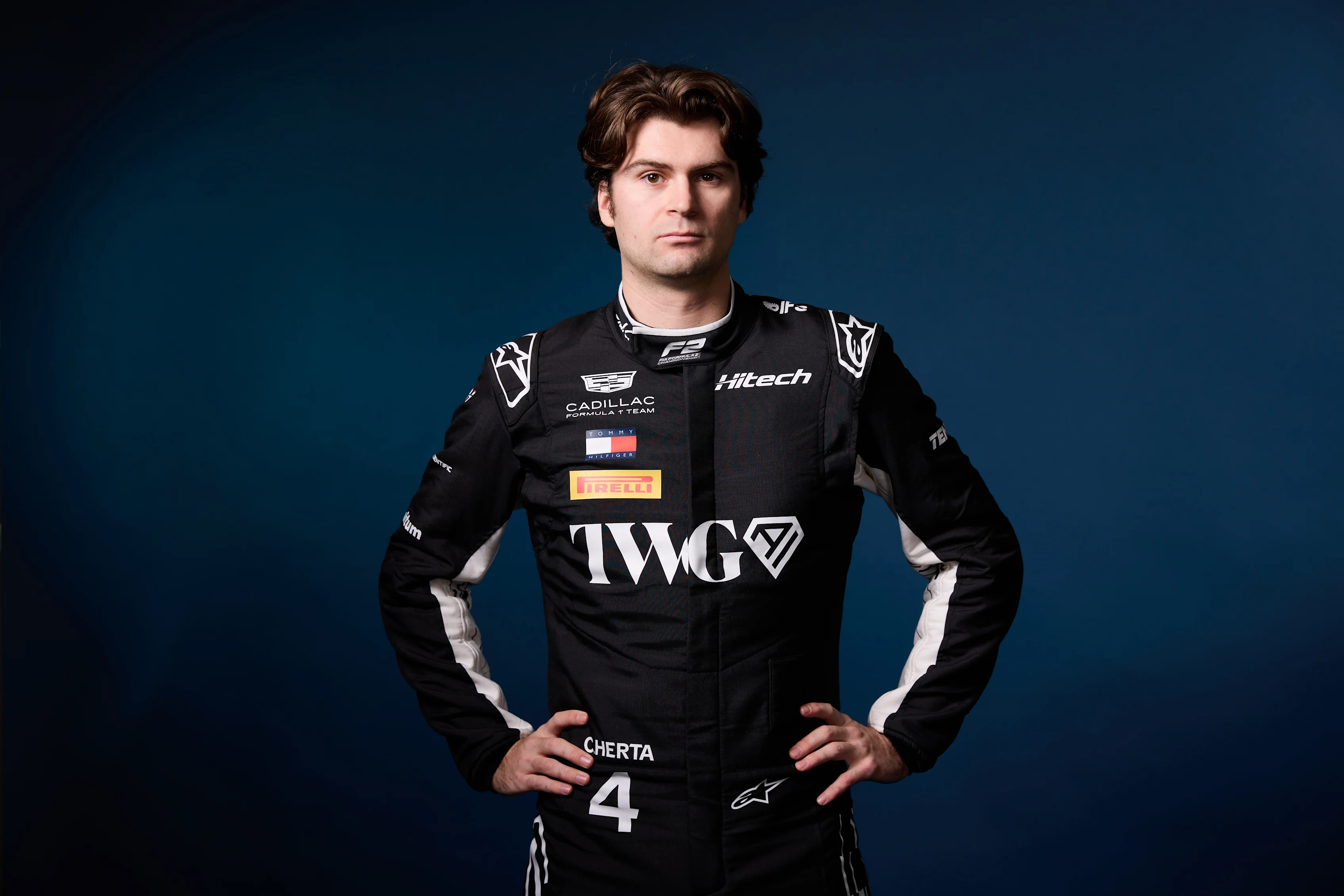 Colton Herta vistiendo el mono de competición de su equipo en la Fórmula 2.