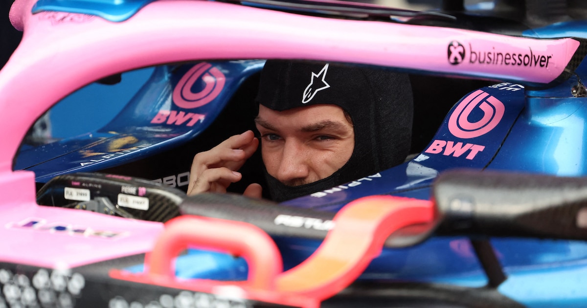 Pierre Gasly en el habitáculo de su Alpine durante el fin de semana de competencia.