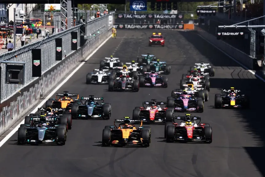 Grilla de partida de un Gran Premio de Fórmula 1.