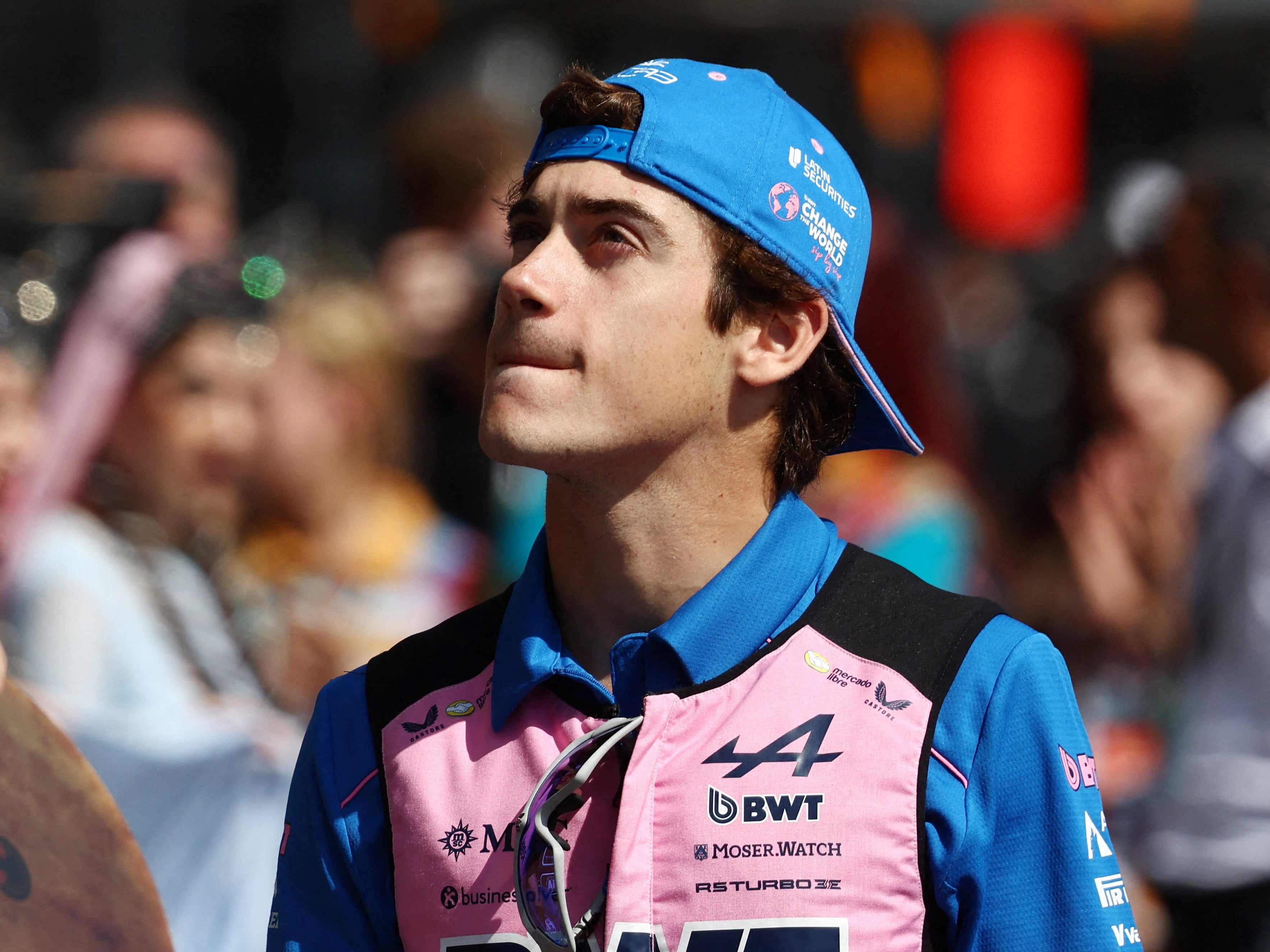 Franco Colapinto con la indumentaria de Alpine durante la previa del Gran Premio