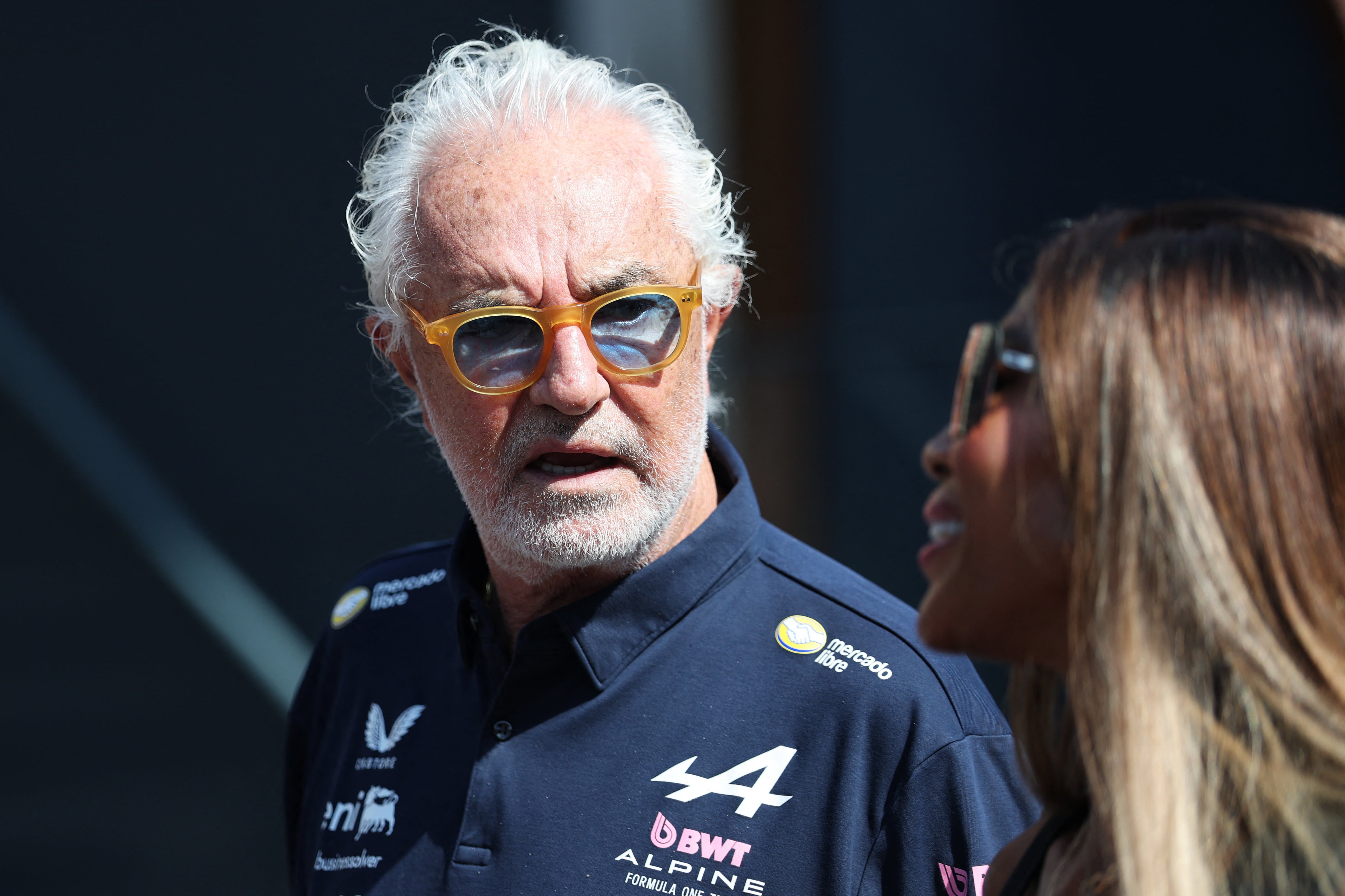 Flavio Briatore, asesor ejecutivo de Alpine, en el paddock durante el fin de semana de competencia.