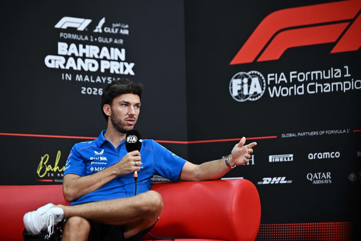 Pierre Gasly durante la conferencia de prensa oficial en el circuito.