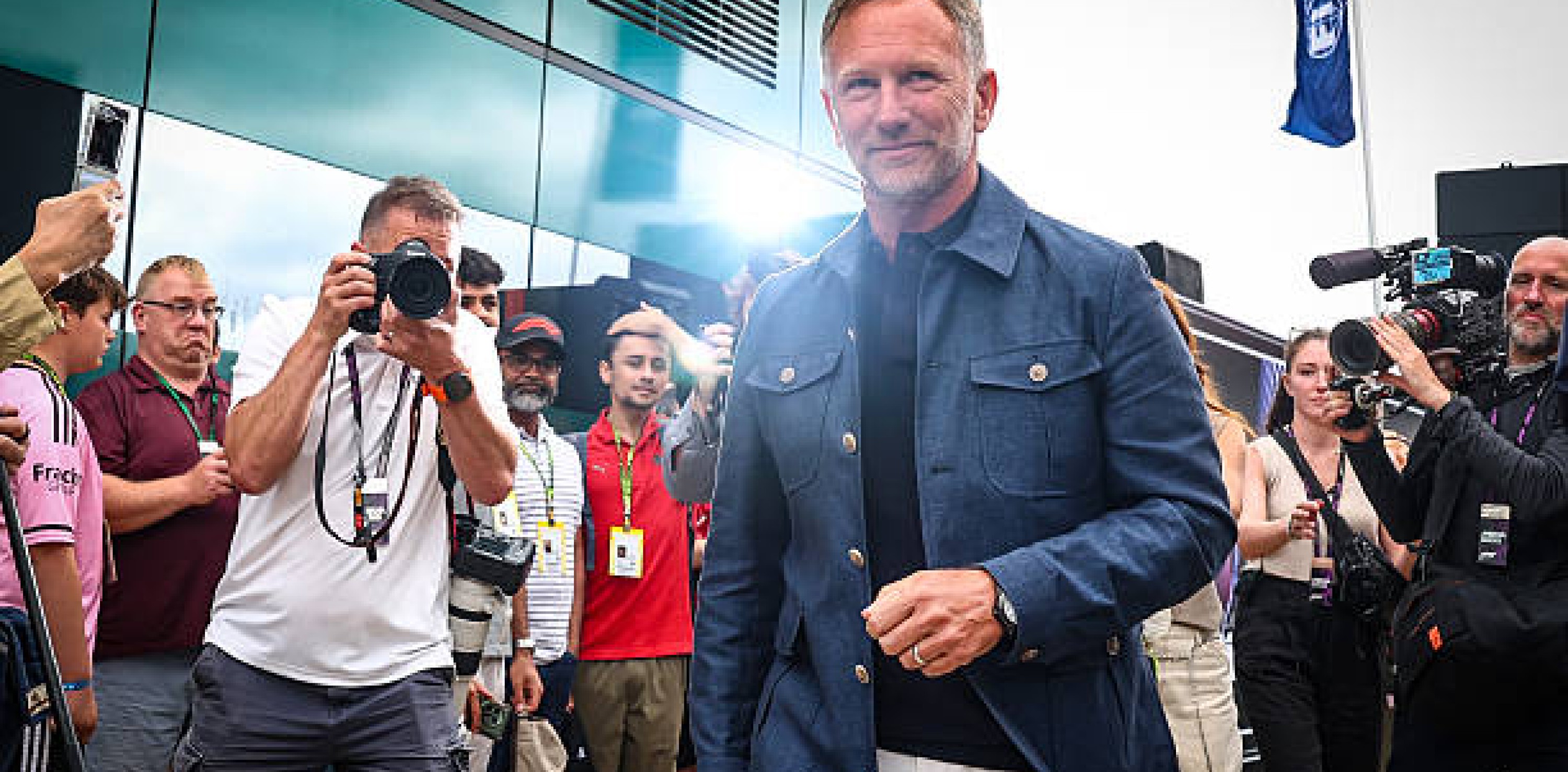 Christian Horner en el paddock de la Fórmula 1.