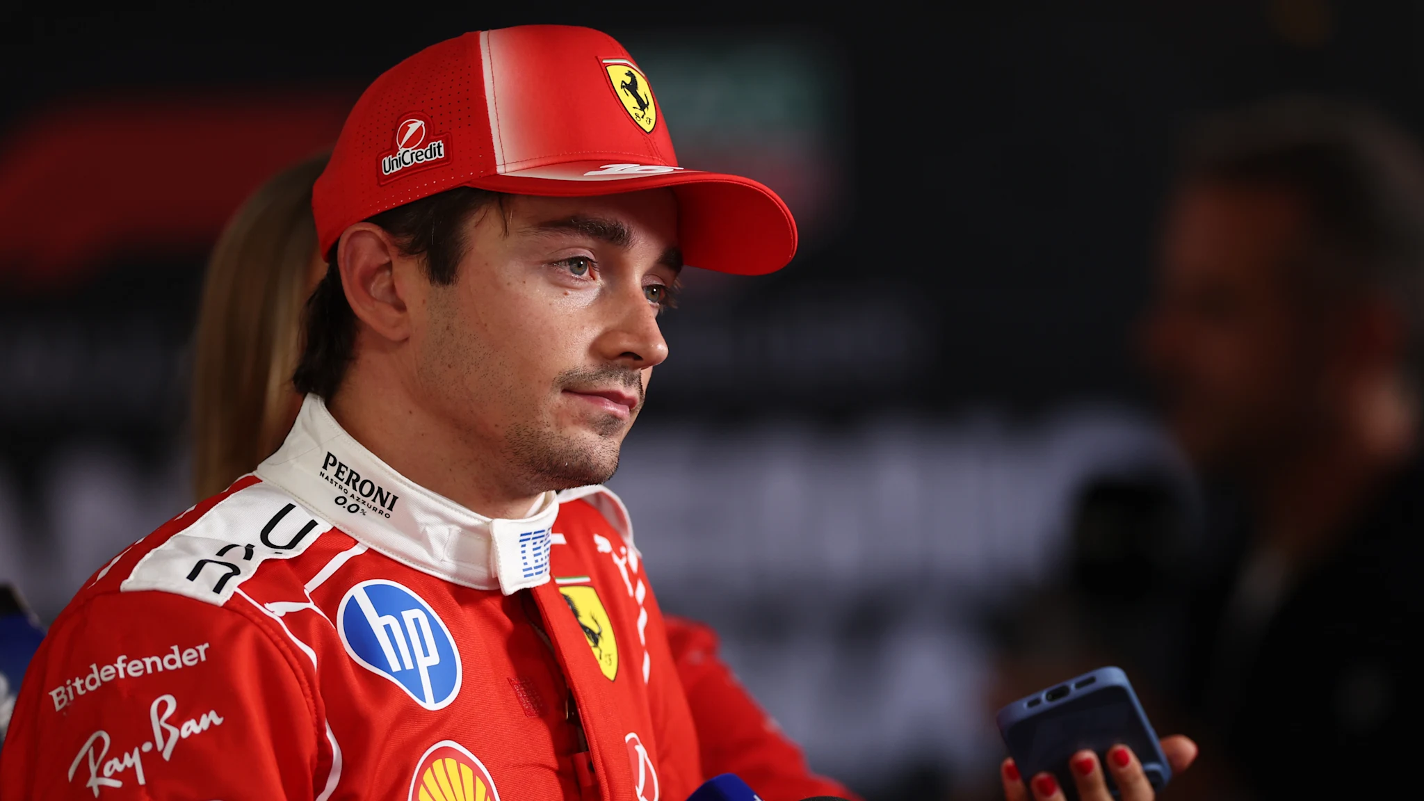 Charles Leclerc durante la competencia en el Gran Premio de España.