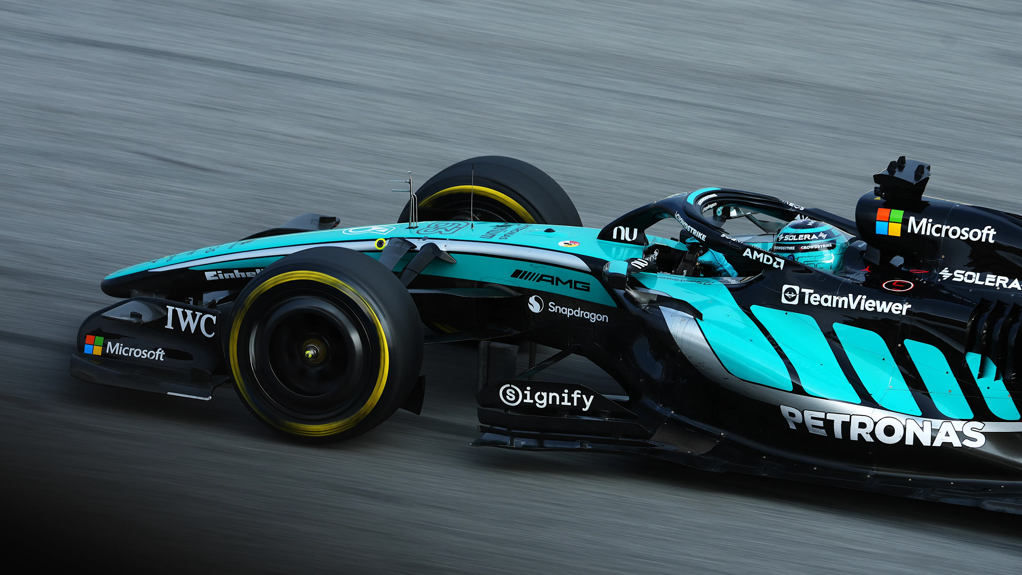 George Russell al mando del monoplaza de Mercedes en el circuito de Sepang
